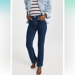 NEW💙DL1961 Patti Straight High Rise Vintage Jean 31” x 30 waist Split Hem $209